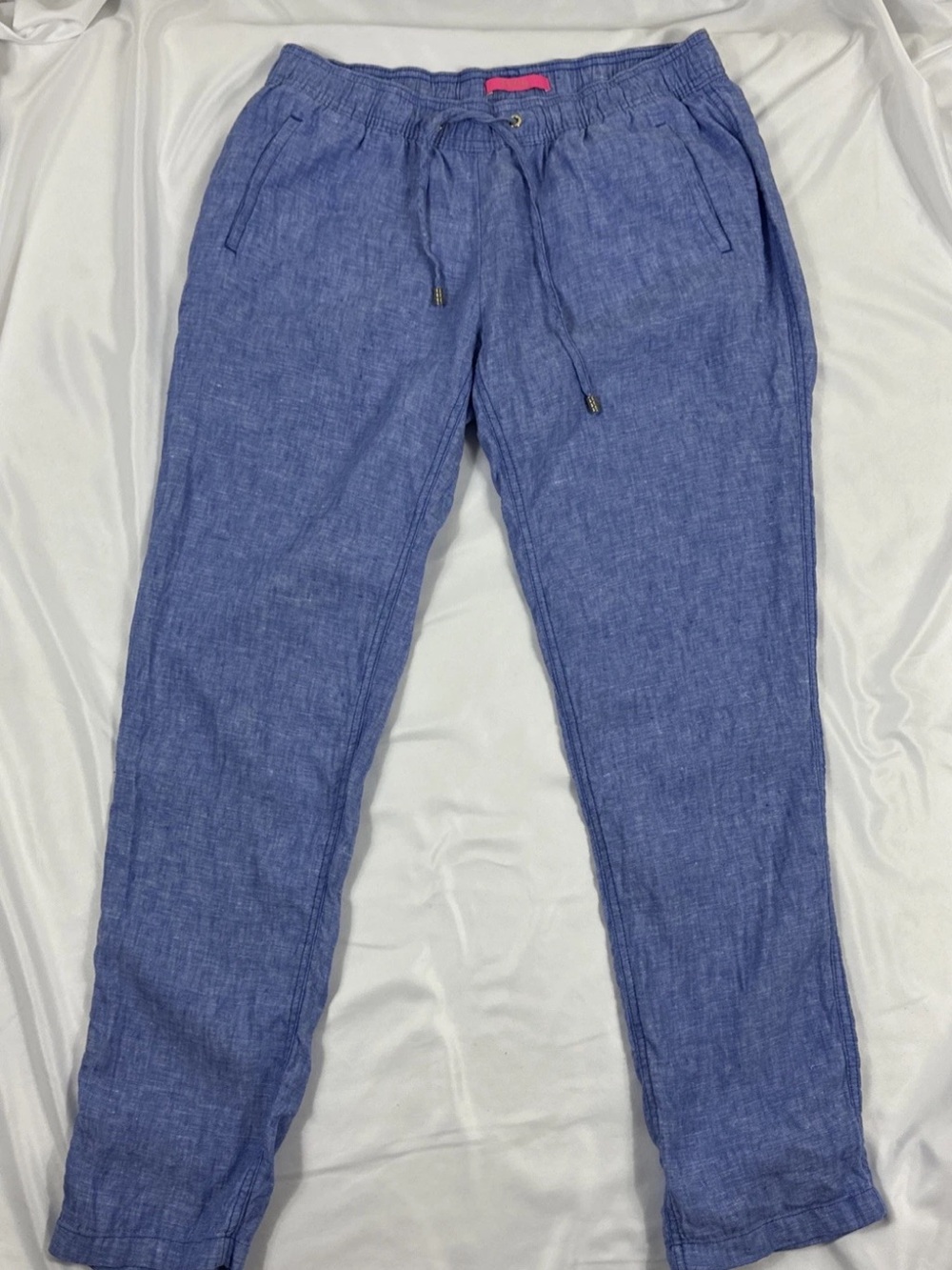Lilly Pulitzer Taron linen  Drawstring pants  in Chambray Blue